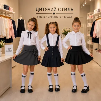 Набір шкільних спідниць для дівчинки 3 одиниці, випадкова модель