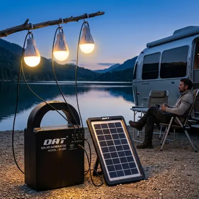 Автономна сонячна система Solar Power Light System AT-888 з панеллю та 3 LED-лампами