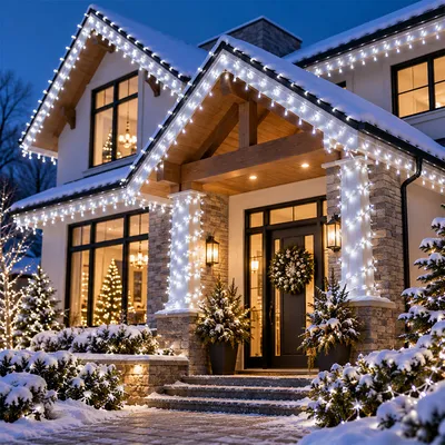Світлодіодна гірлянда нитка 800 LED 45 м 220В IP44 для ялинки, будинку та вулиці