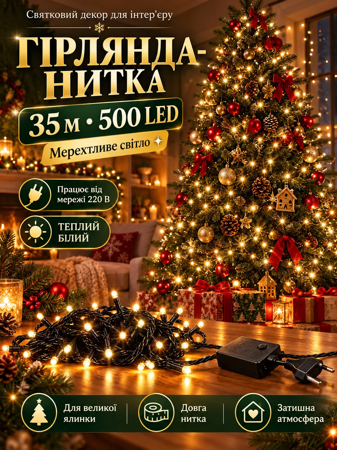 Тёплая белая гирлянда 35 м, 500 LED-2.jpg